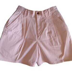 Vintage Women's Shorts 10 28" Lizwear Rose Pink High-Waisted Cotton 1990's